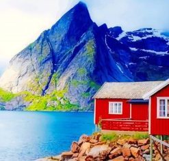 Wooden Barn In Norway - Paint By Number