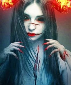 Aesthetic Gothic Woman - Paint By Numbers