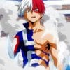 Aesthetic Shoto Todoroki paint by numbers
