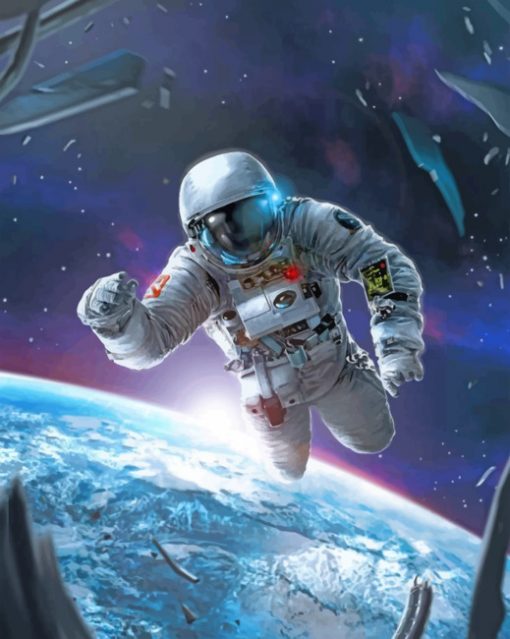 Astronaut In The Space Paint by numbers