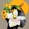 Black Woman And Flowers paint by numbers