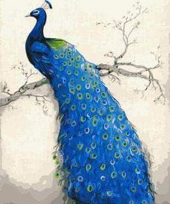 Blue Peacock - Birds Paint By Number