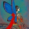 Butterfly Asian Woman paint by numbers