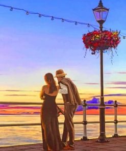 Couple Contemplating The Sea - Paint By Numbers