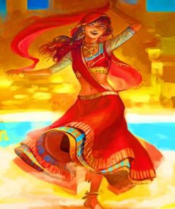 Indian Woman Dancing – Paint By Number