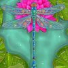 dragonfly illustration Paint by numbers