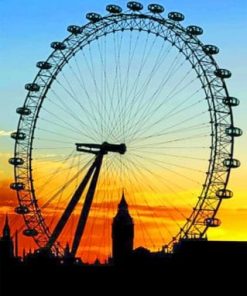 Ferris Wheel Silhouette – Paint By Number