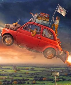 Flying Car - Paint By Number