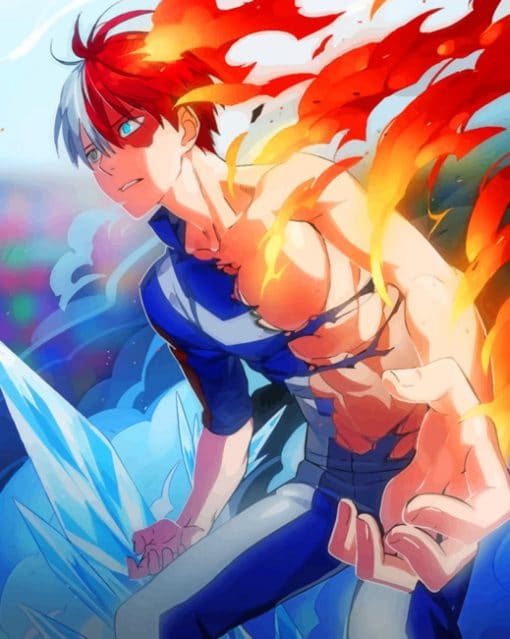 Gearous Todoroki Paint by numbers