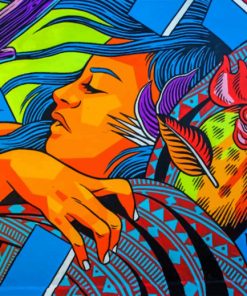 Lady And Chicken – Paint By Number