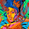 Girl Illustration paint by numbers