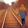 Girl In Railway - Paint By Number