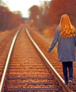 Girl In Railway - Paint By Number