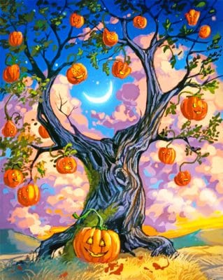 Halloween Tree paint by numbers