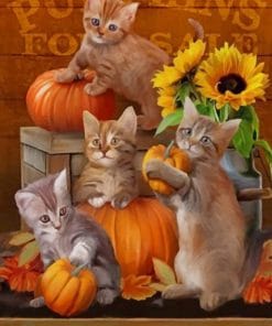 Happy Halloween With kittens – Paint By Numbers