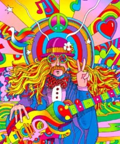 Hippie Psychedelic Art - Paint By Number