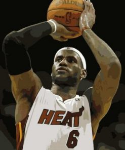 LeBron James with Miami Heat – Paint By Number
