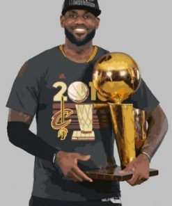 LeBron James with The Finals Trophy – Paint By Number