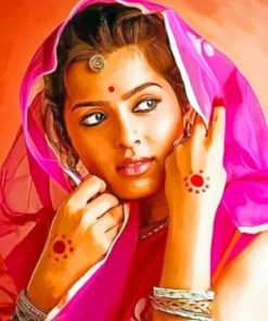 Indian Woman - Paint By Number