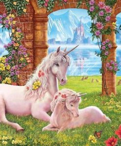 Unicorns In Paradise - Paint By Numbers