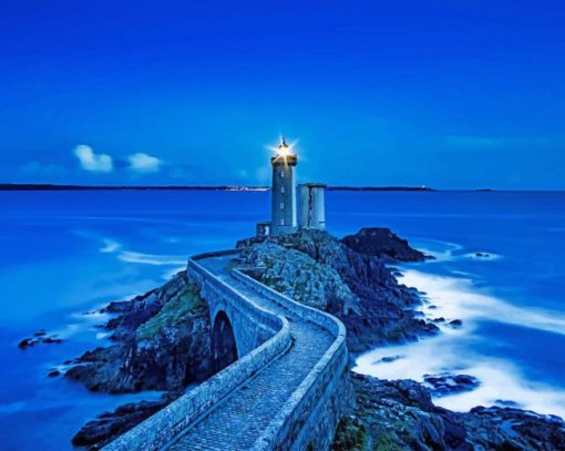 Lighthouse In The Sea Paint by numberrs