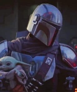 Mandalorian And Baby Yoda - Paint By Numbers