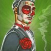 Mexican Sugar Skull Man Paint by numbers