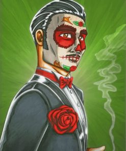 Mexican Sugar Skull Man Paint by numbers