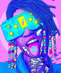 Psychedelic Art Cyber Punk - Paint By Number