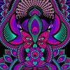 Psychedelic Trippy Mandala Woman paint by numbers