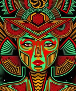 Colorful Psychedelic Woman - Paint By Number