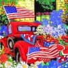 Red American Truck - Paint By Numbers