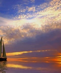 Sailing At Sunset - Paint By Numbers
