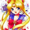 Sailor Moon And Her Cat Paint by numbers