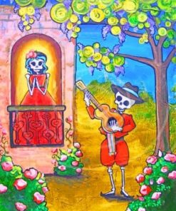 Skulls Folk Art - Paint By Number