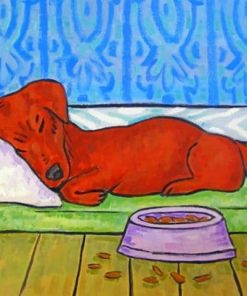Sleeping Dachshund - Paint By Numbers