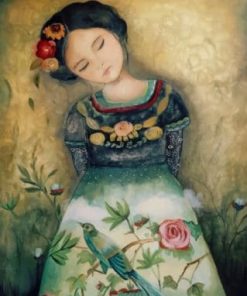 Sleepy Asian Girl - Paint By Numbers