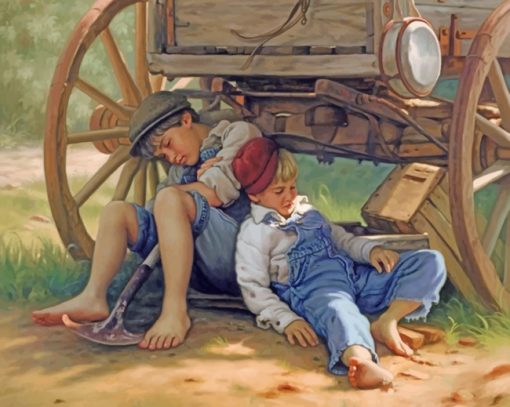Sleepy Kids paint by numbers