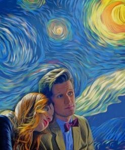 Starry Night Doctor Who Vincent Vang Gogh - Paint By Numbers