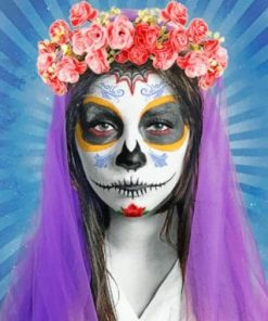 Sugar Skull Lady – Paint By Number