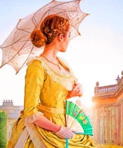 Victorian Woman Looking Back - Paint By Number
