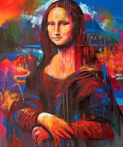 Vintage Colorful Mona Lisa - Paint By Number