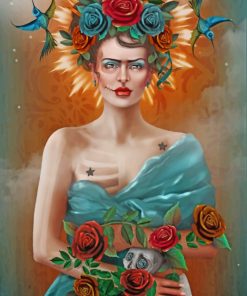 Vintage Frida Kahlo - Paint By Numbers