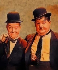 Vintage Laurel And Hardy - Paint By Numbers