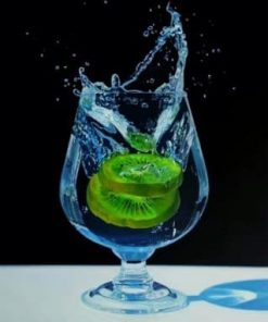 Kiwifruit In Water Glass – Paint By Number