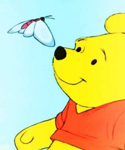 Wennie With Butterfly - Cartoons Paint By Numbers