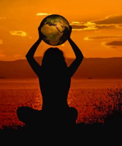 Woman In Meditation Silhouette – Paint By Number