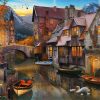 Glasgow Autumn Canal Paint by numbers