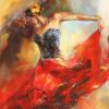Female Flamenco Dancer Paint by numbers