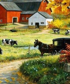 Thriving Cows Farmhouse - Paint By Numbers